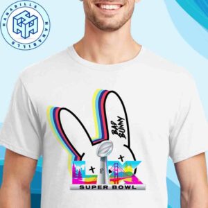 Bad Bunny X Super Bowl LX 2026 Rainbow Logo Exclusive T-Shirt Merchandise