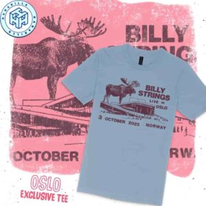Billy Strings Live In Oslo Exclusive Tee On October 3 2025 Norway Merchandise T-Shirt