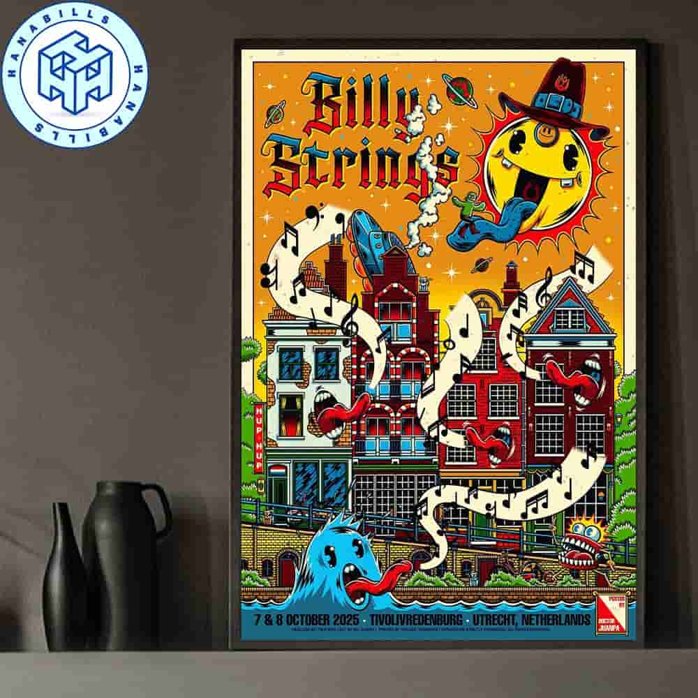 Billy Strings Utrecht Netherlands Official Poster For Show At Tivolivredenburg October 7-8 2025