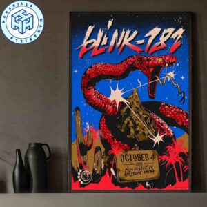 Blink 182 Palm Desert CA Missionary Impossible Tour Live At Acrisure Arena On October 4 2025 Home Decor Poster Canvas