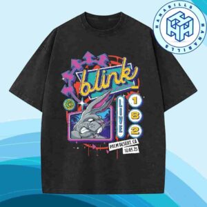 Blink-182 Palm Desert Exclusive City Tee Night 2 October 5 2025 Washed Shirt