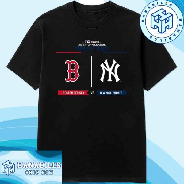 Boston Red Sox Vs New York Yankees 2025 MLB American League Wild Card Shirt