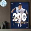 Congratulations Tanaka Masahiro MLB Yomiuri Giants On 200 Career Wins Japan US Total Home Decor Poster Canvas