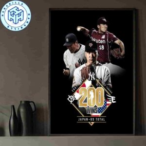Congratulations Tanaka Masahiro MLB Yomiuri Giants On 200 Career Wins Japan US Total Home Decor Poster Canvas