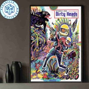 Dirty Heads Concert Poster For Show In Fresnd CA On October 7 2025 Home Decor Poster Canvas