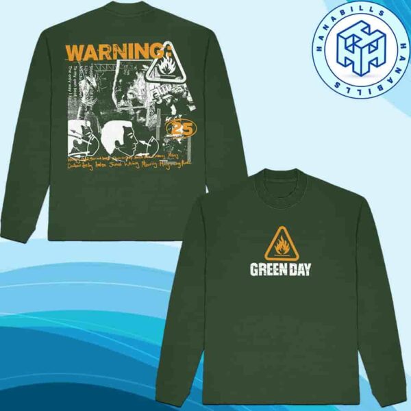 Green Day Warning 25th Anniversary Merch 2025 Longsleeve Shirt