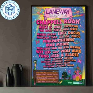 Laneway Festival 2026 Full Lineup On February Home Decor Poster Canvas