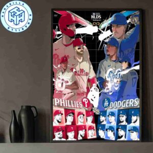 Los Angeles Dodgers And Philadelphia Phillies Game 2 MLB Nlds 2025 Home Decor Poster Canvas