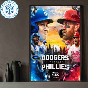 Los Angeles Dodgers vs Philadelphia Phillies 2025 Postseason MLB National League Division Home Decor Poster Canvas