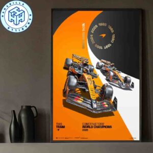 McLaren Formula1 Team 2025 Constructors’ Champions Official Poster Home Decor