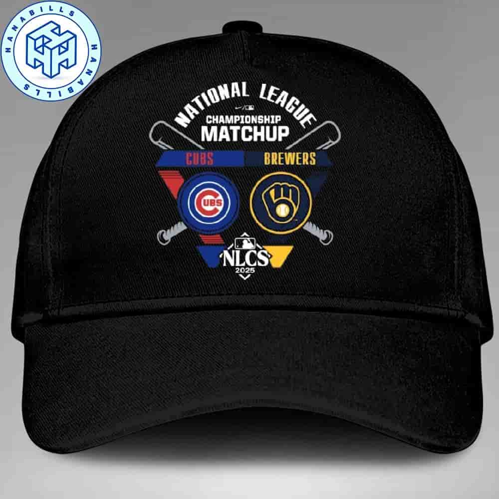 Official Milwaukee Brewers Vs Chicago Cubs 2025 MLB NLDS National League Division Series Matchup Hat-Cap Official Milwaukee Brewers Vs Chicago Cubs 2025 MLB NLDS National League Division Series Matchup Hat-Cap