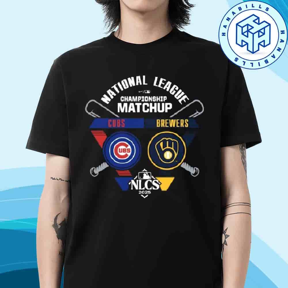 Official Milwaukee Brewers Vs Chicago Cubs 2025 MLB NLDS National League Division Series Matchup Unisex T-Shirt