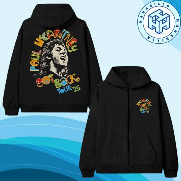 Paul McCartney Got Back 2025 Tour Peace Pull Over Hoodie Zip Shirt
