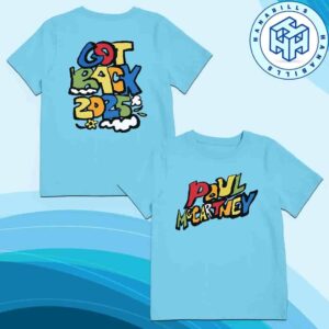 Paul McCartney Got Back 2025 Tour Text Graphic Unisex Merchandise T-Shirt