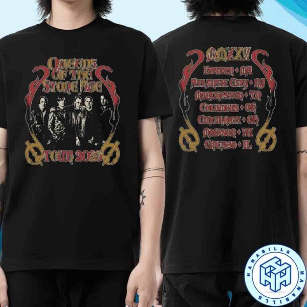 Queens Of The Stone Age Alive In The Catacombs Tour 2025 Photo Limited Merchandise T-Shirt