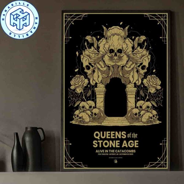 Queens Of The Stone Age Detroit MI 2025 At Fox Theatre On October 3 2025 Home Decor Poster Canvas