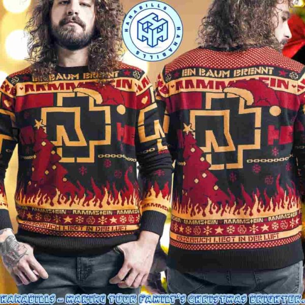 Rammstein Band Ein Baum Brennt Family Memories And Christmas Gift Ugly Sweater