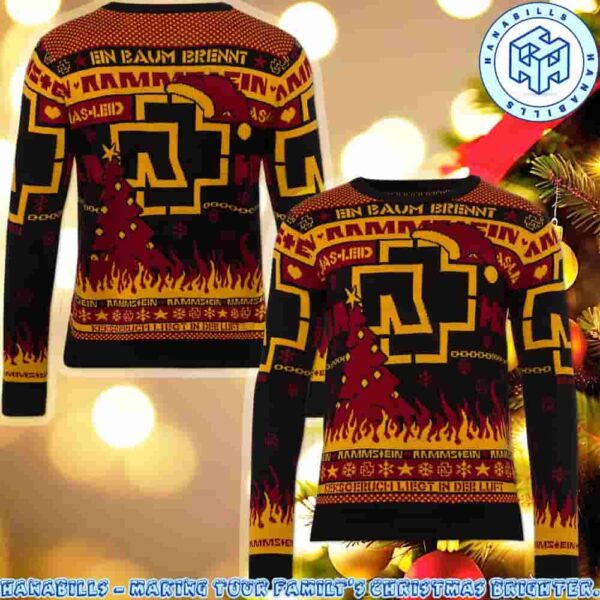 Rammstein Band Ein Baum Brennt Family Memories And Christmas Gift Ugly Sweater