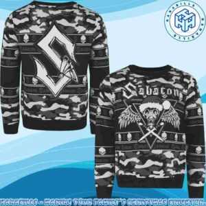 Sabaton Skull Santa Camo Family Memories And Christmas Gift Ugly Sweater