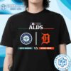 Toronto Blue Jays Vs New York Yankees 2025 MLB ALDS American League Division Series Matchup Logo Unisex T-Shirt Toronto Blue Jays Vs New York Yankees 2025 MLB ALDS American League Division Series Matchup Logo Unisex T-Shirt