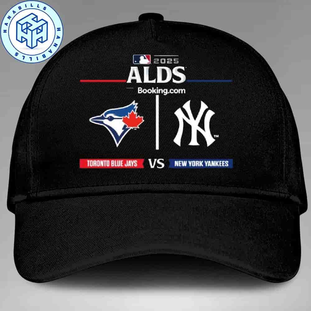 Toronto Blue Jays Vs New York Yankees 2025 MLB ALDS American League Division Series Matchup Logo Hat-Cap Toronto Blue Jays Vs New York Yankees 2025 MLB ALDS American League Division Series Matchup Logo Hat-Cap