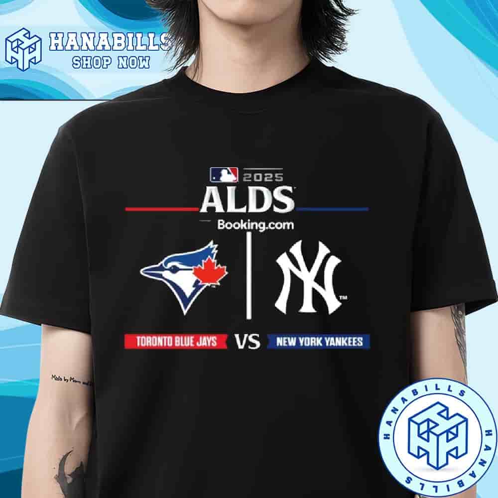 Toronto Blue Jays Vs New York Yankees 2025 MLB ALDS American League Division Series Matchup Logo Unisex T-Shirt