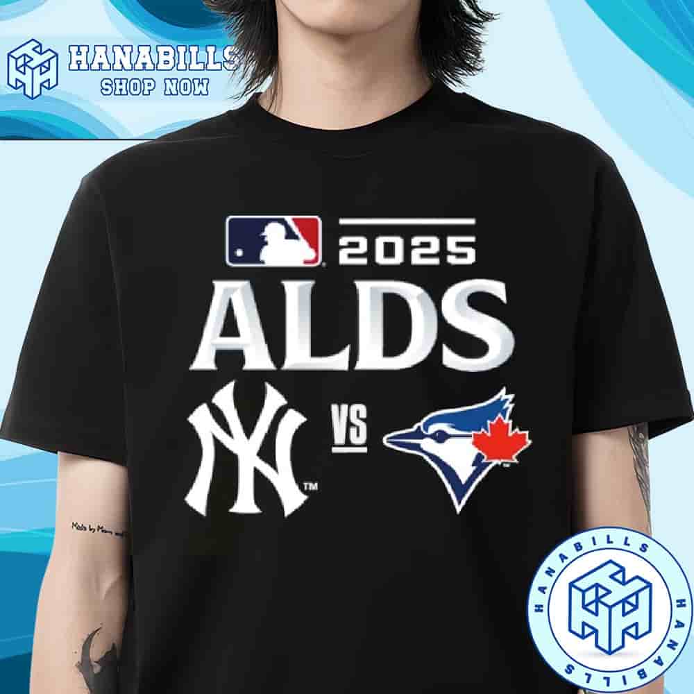 Toronto Blue Jays Vs New York Yankees 2025 MLB ALDS Matchup Logo Unisex T-Shirt