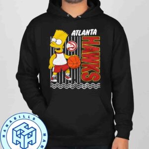 Homage X The Simpsons Bart X Atlanta Hawks 2025 NBA Pull Over Hoodie T-Shirt
